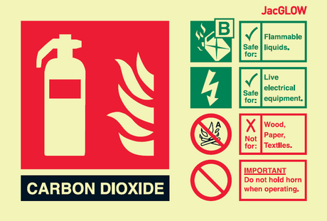 CO2 Fire Extinguisher Sign