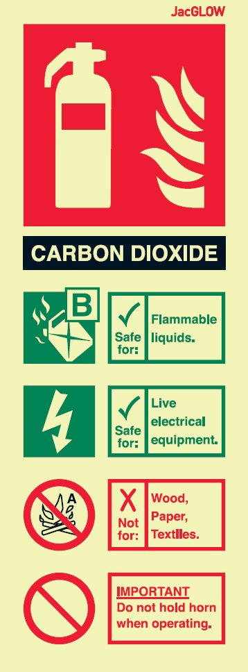 CO2 Fire Extinguisher Sign